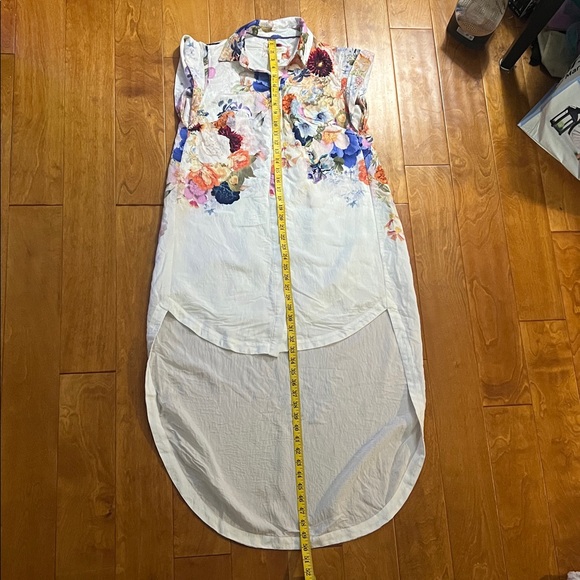 Maeve by Anthropologie Floral High-Low Shirt Dress Size XS - Boho Button Down - Picture 7 of 12